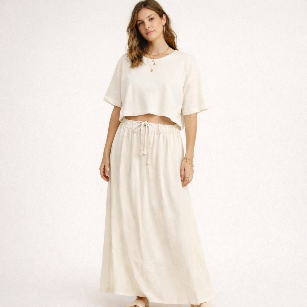 Free People White Two-Piece Set NWT Size XS
